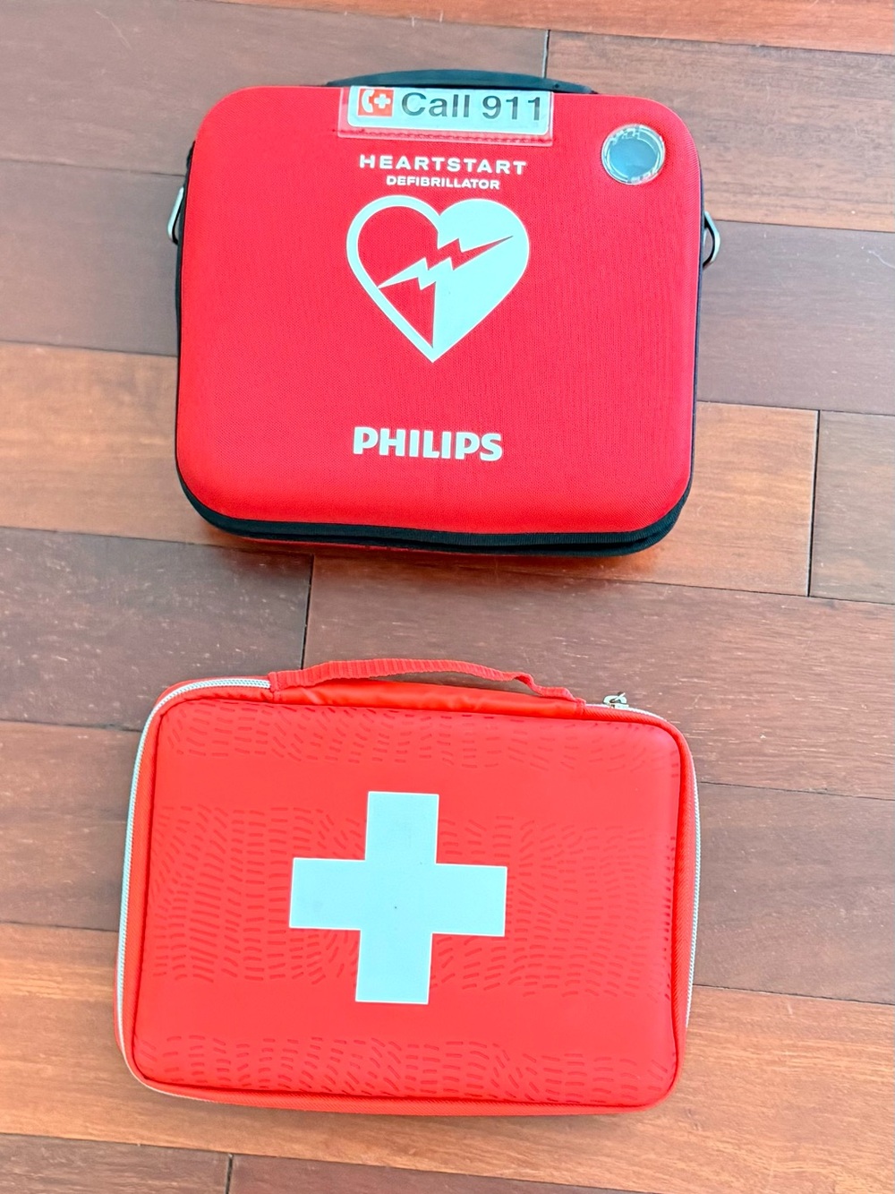 Philips Red HeartStart Defibrillator & Emergency First Aid Carry Cases